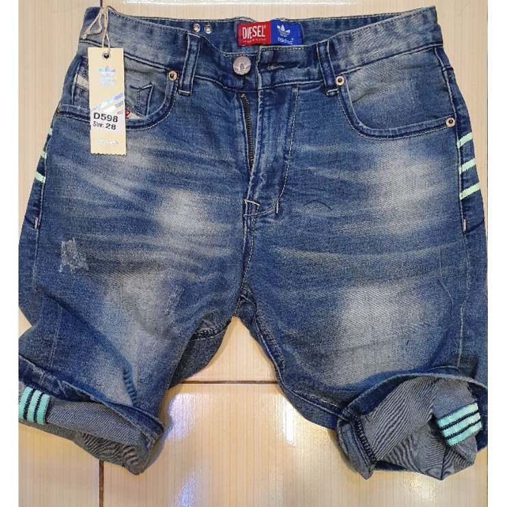 celana jeans pendek adidas pria