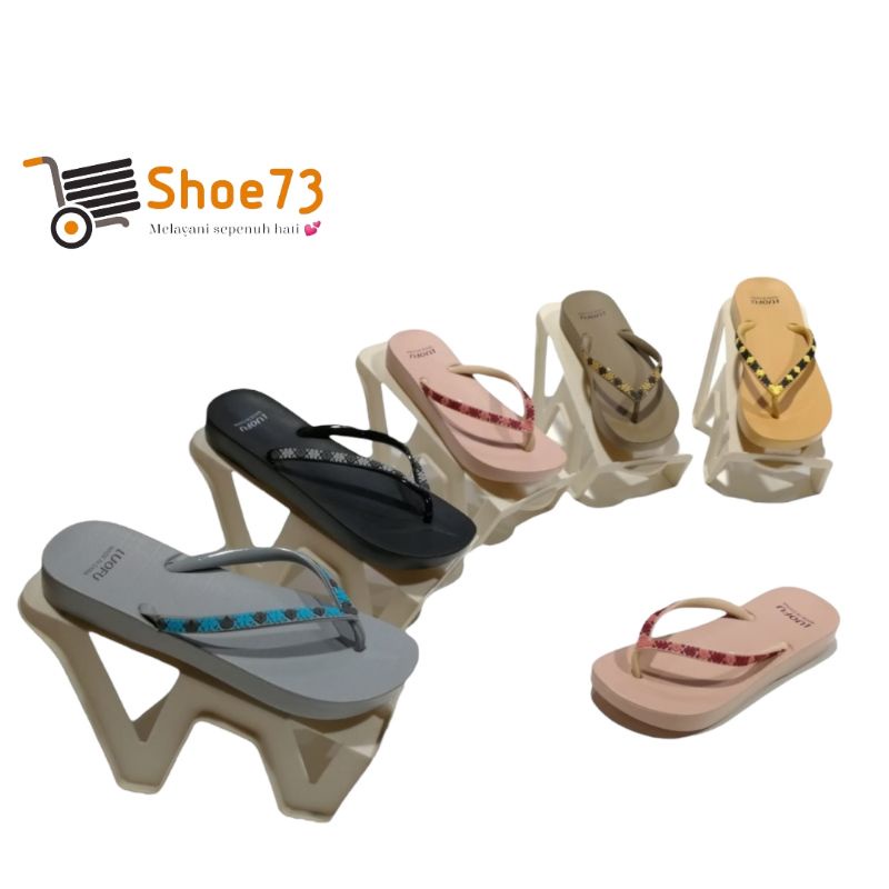 LUOFU E 7140 - B20 SIZE 36-40 ORIGINAL l Sandal jepit jelly wanita l Sendal jepit cewek impor