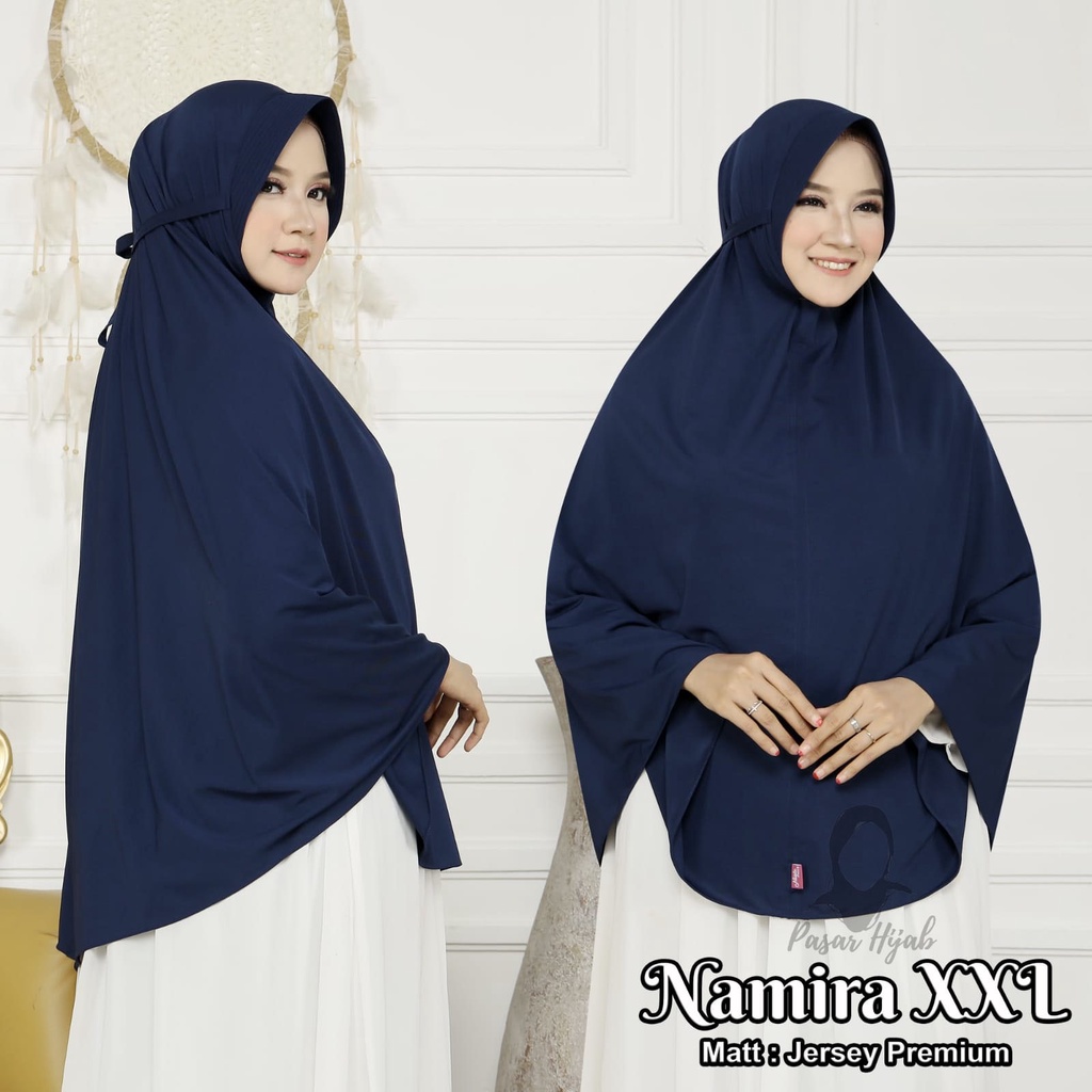 Hijab Instan Namira Size XXL Jilbab Bergo Jersey Premium Terbaru Kerudung Jumbo Pasar Hija'b