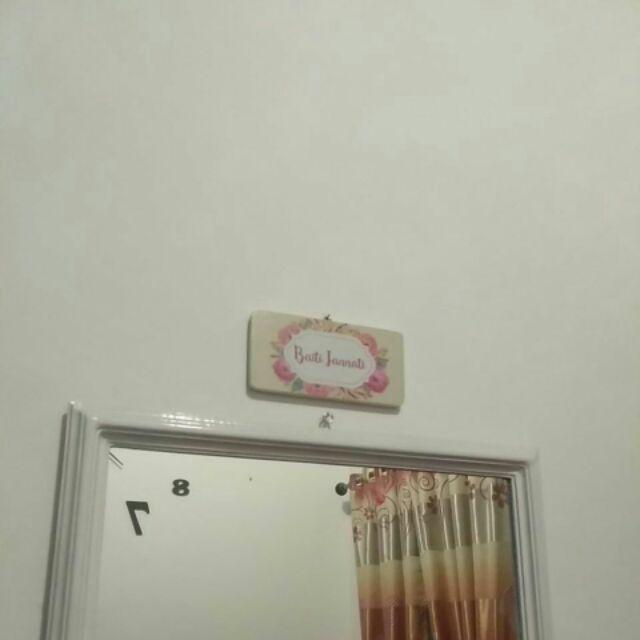 Wall Decor Shabby/poster Kayu / Ukuran Kecil 10x20cm / Baiti Jannati