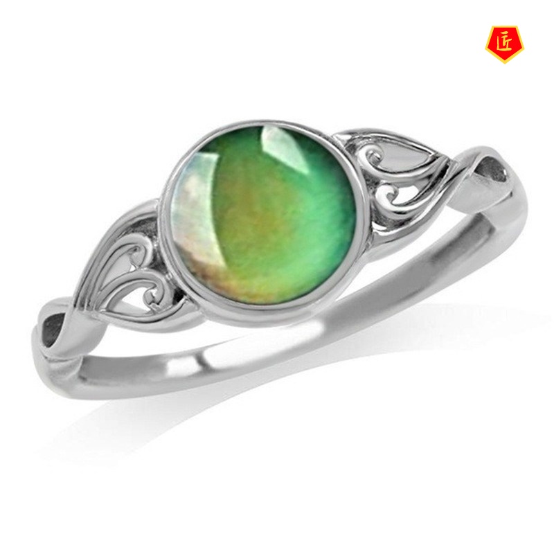 [Ready Stock]Creative Temperature Sensing Color Changing Ring Retro