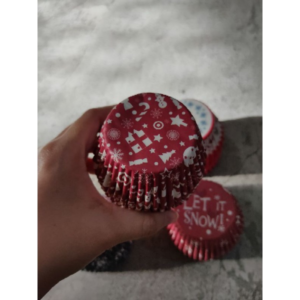 cupcake case natal isi 125 pcs