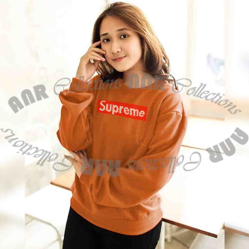 Sweater Basic Supreme Wanita | Sweater Oblong Supreme Cewe