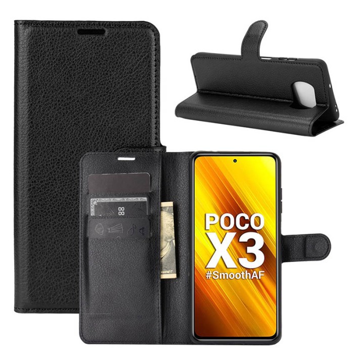 Xiaomi Poco X3 NFC X3NFC PocoX3NFC Flip Wallet Dompet Kulit Cover Case Casing