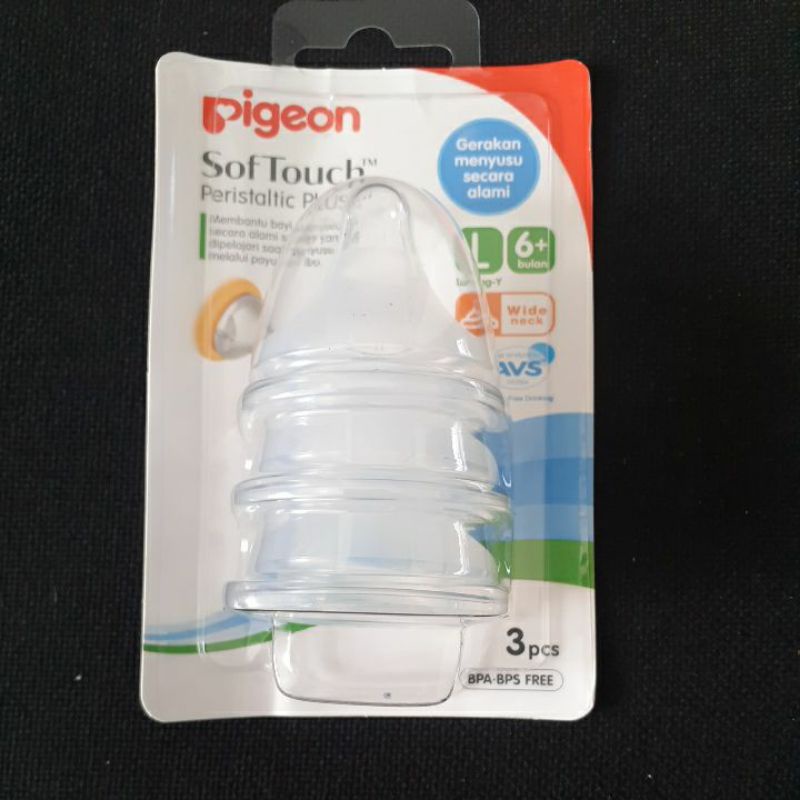 Pigeon soft touch nipple L isi 3pcs