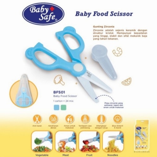 MAK312 BABY SAFE BABY FOOD SCISSORS GUNTING MAKANAN BFS01