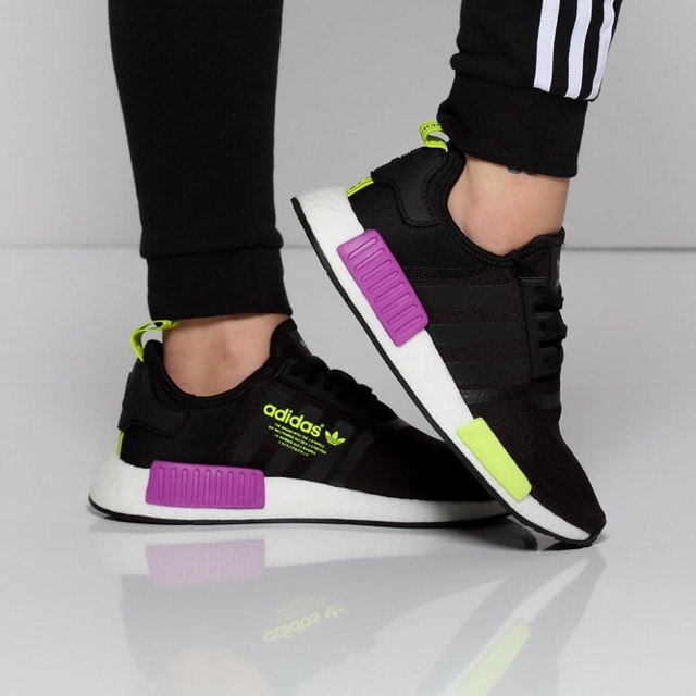 nmd r1 black purple neon