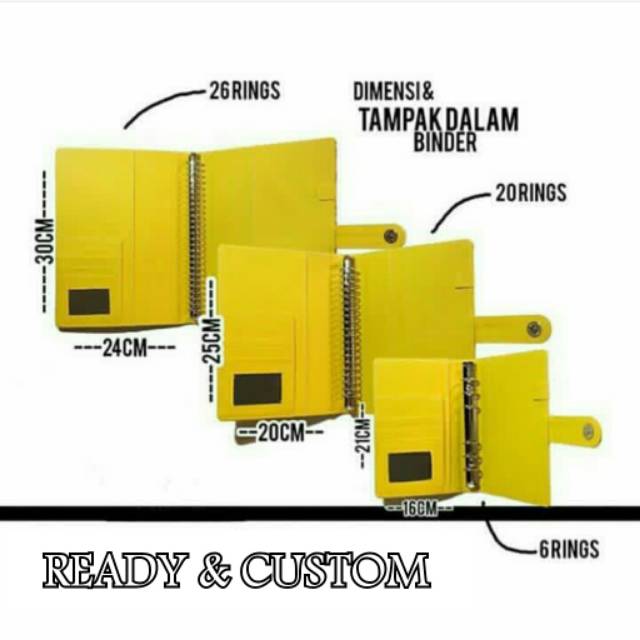 

Binder Glitter Asli A6 6ring A5 20ring B5 26ring