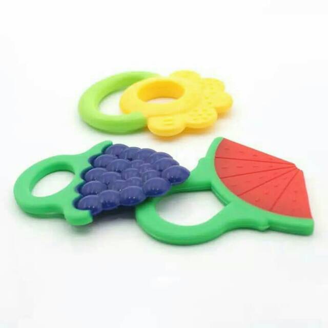 ready jkt baby teether silicone gigitan bayi silikon mainan gigi bayi bentuk buah