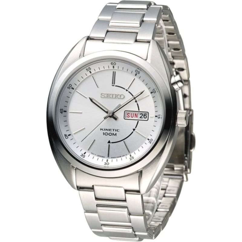 SEIKO Kinetik Silver Tone Makers 100% ORIGINAL SMY117P1/SMY117