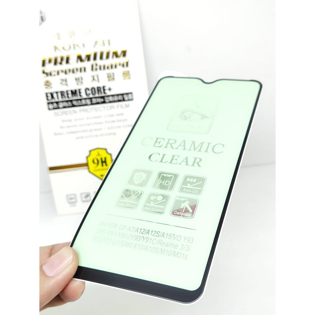 Tempered Glass Ceramic Film Vivo Y91 Y95 Y93 Y91C 6.22 inchi GREEN LIGHT Anti Radiasi Protection eye