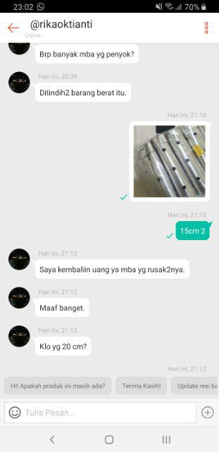 Rolling Pin Kayu - Penggiling Kue Kayu