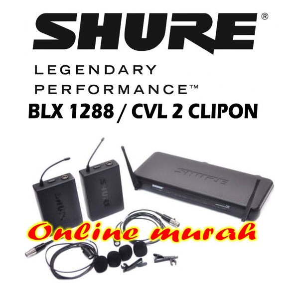 mic wireless shure blx 1288 cvl shure blx1288 cvl 2 clipon original