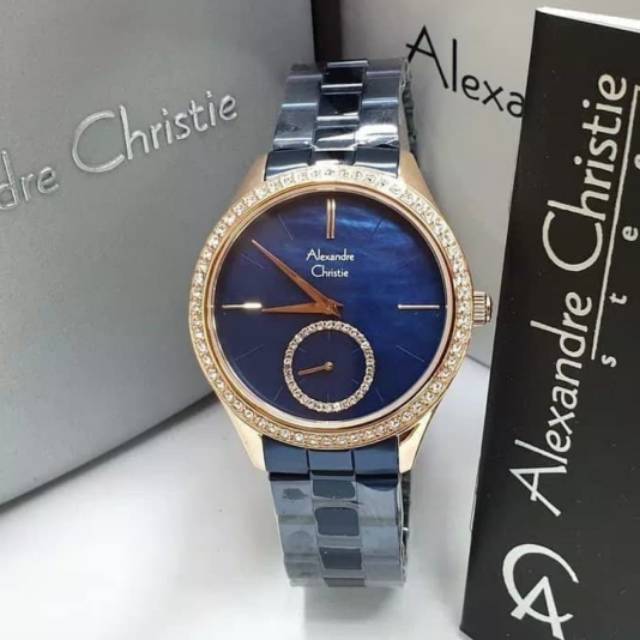 ALEXANDRE CHRISTIE AC 2715 ROSEGOLD BLUE AC2715 WANITA ORIGINAL