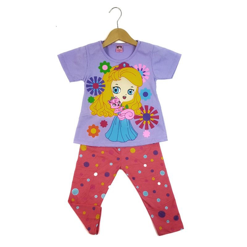 SETELAN CELANNA LEGGING BAJU ANAK PEREMPUAN 2-7 TAHUN MOTIF GIRL CUTE