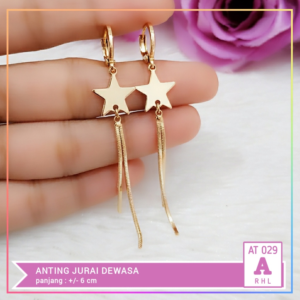 Xuping/perhiasan lapis emas anting dewasa permata AT 029