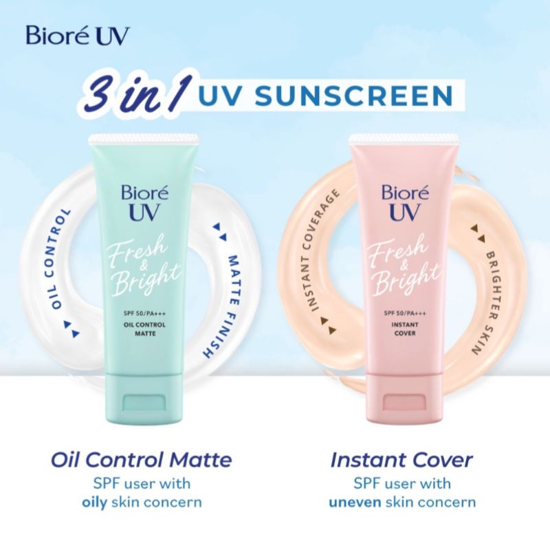 Biore UV Fresh and Bright 30ml SPF 50