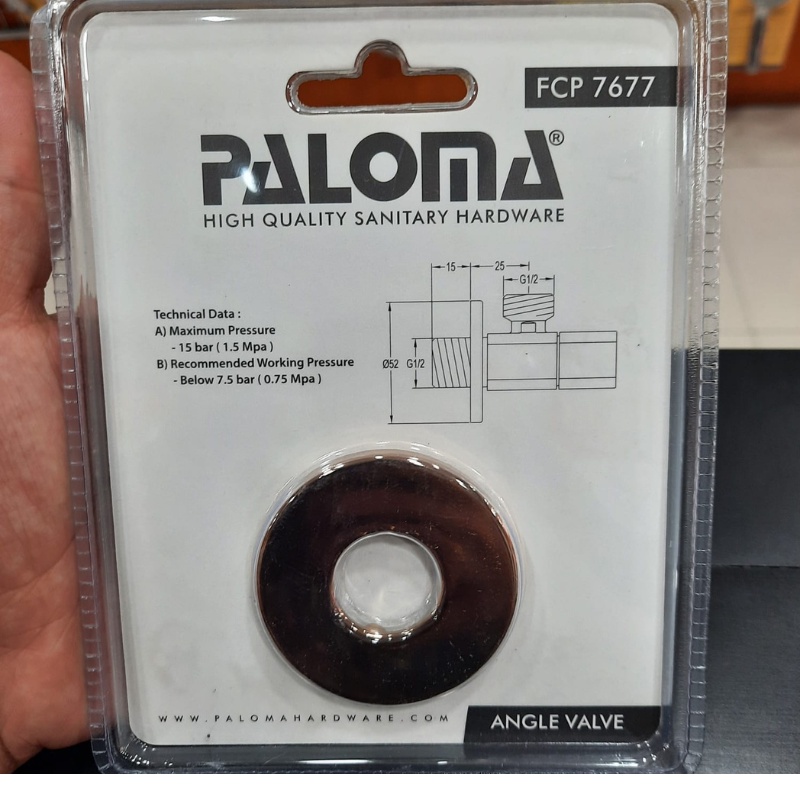 PALOMA FCP 7677 Keran Stop Toilet WC Jet Shower Valve Tembok Kran Air ROSE GOLD PVD