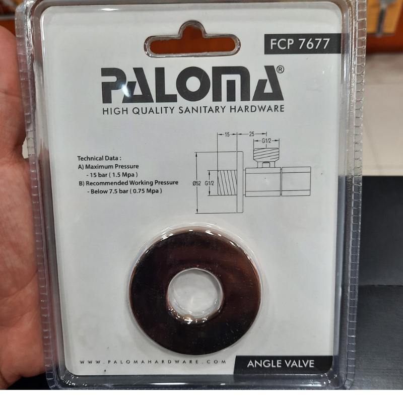 PALOMA FCP 7677 Keran Stop Toilet WC Jet Shower Valve Tembok Kran Air ROSE GOLD PVD