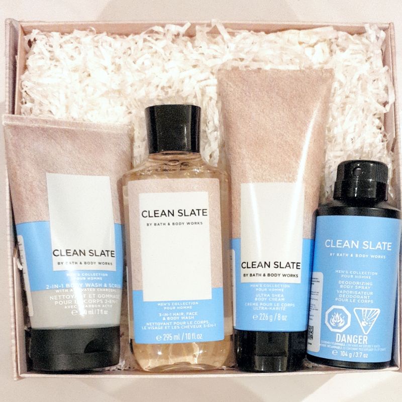 BBW MEN CLEANSLATE GIFT SET PAKET BATH &amp; BODY WORKS