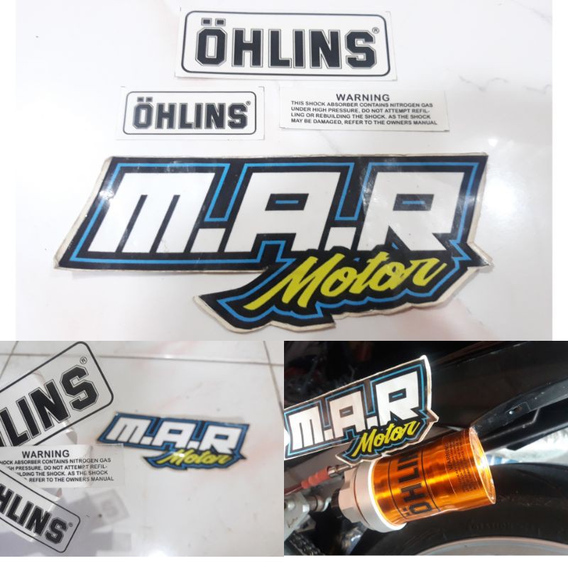 Stiker Shock Tabung Pisah Ohlins