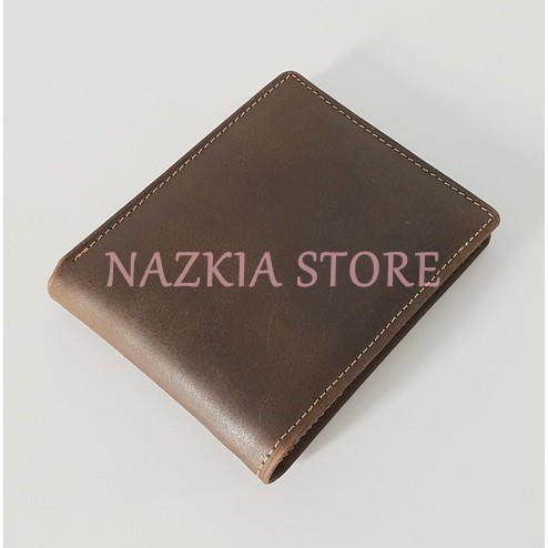 Dompet Kulit Sapi Model Pendek Coklat Pria / Dompet Asli GARUT / Dompet Kulit Sapi