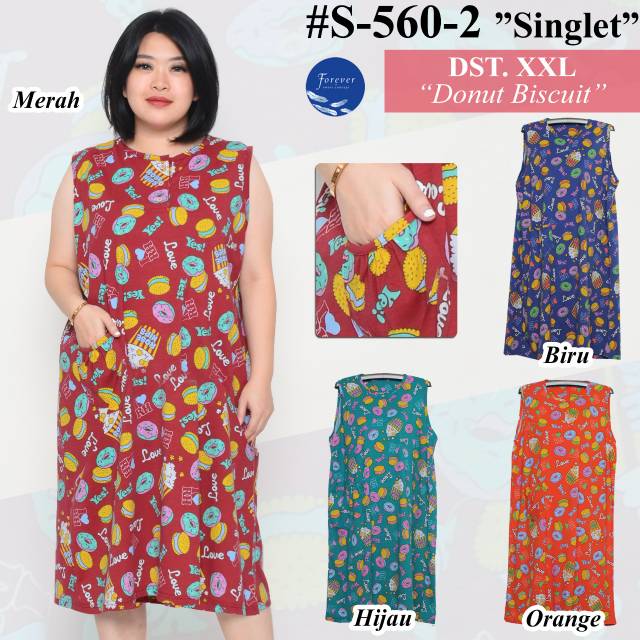 Daster XXL forever jumbo singlet, promo cuci gudang