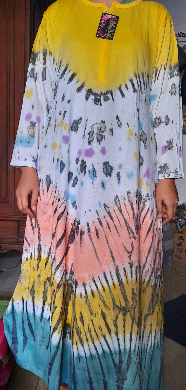 Gamis Kaos Pelangi Yura Ori Ziray Batik Jumbo Premium
