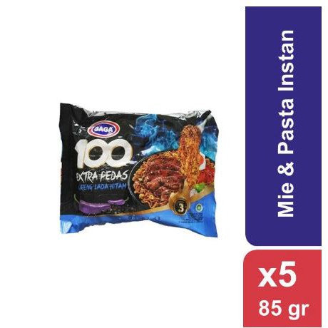 

Gaga 100 Extra Pedas Goreng Lada Hitam 85gr x5