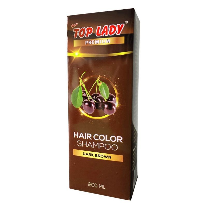 NEW Top lady PREMIUM Hair Color DARK BROWN 200 ml &amp; Sachet 30 ML