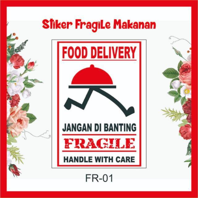 

[20 pcs] Stiker fragile food / makanan