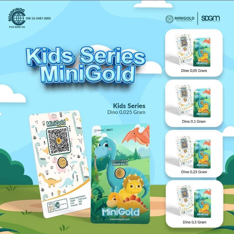 Emas Mini Gold Kids Series 0.05 gram atau 0.1 gram