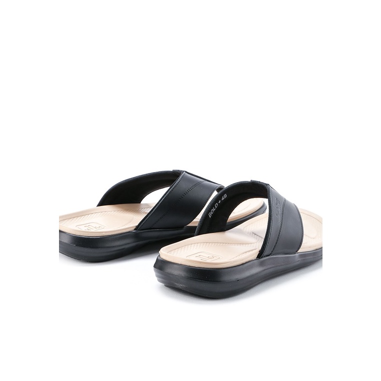 SANDAL CASUAL JIM JOKER PRIA ORIGINAL JEPIT KULIT BRANDED HITAM JJ11