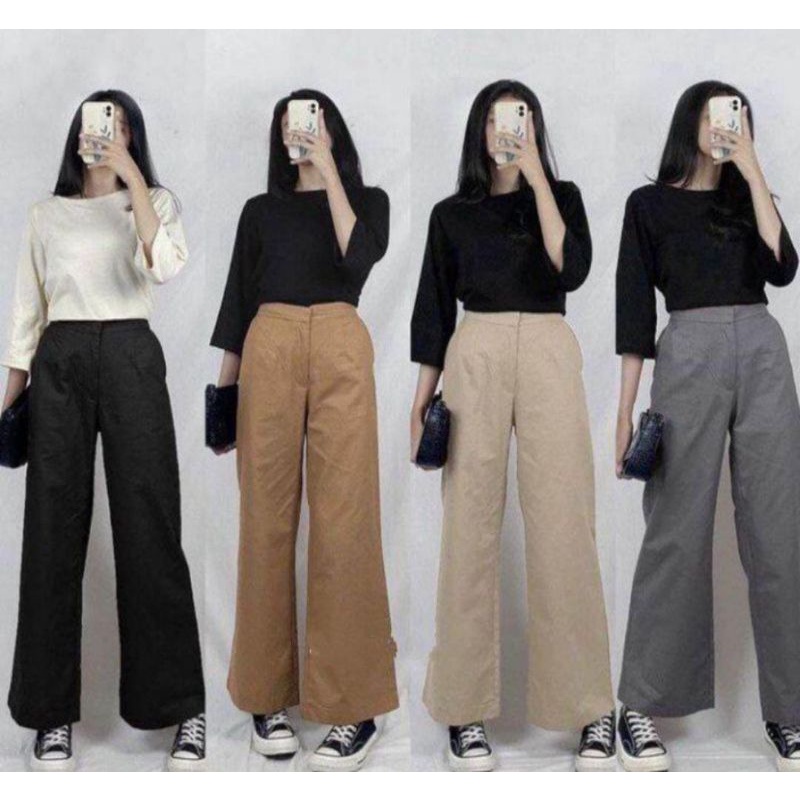 CULOTTES PANTS CELANA KULOT WANITA IMPORT PREMIUM LINEN