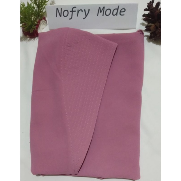 kimar kotak mini ceruty beby doll dua layar./ hijab ceruty dua layer mini beby doll prremium(beli 3 bunus ikat rambut 1)-Dusty pink