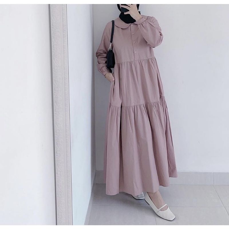 Cod Midi Busui Dress Remaja Pakaian Ootd Baju Gamis