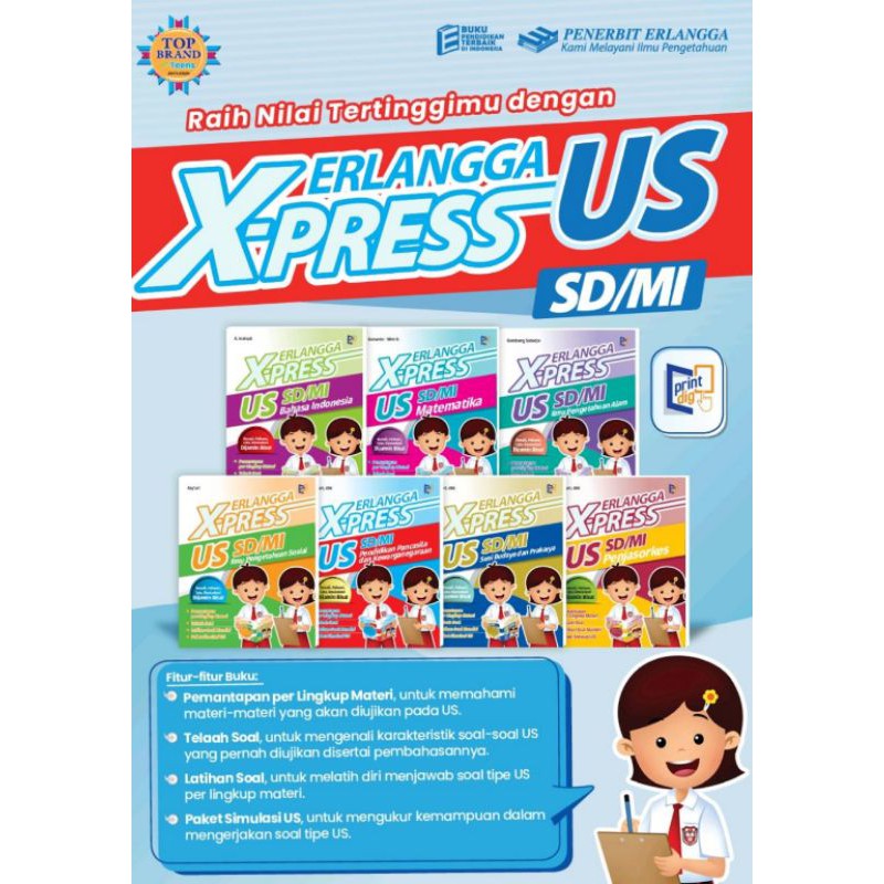 Jual Buku Erlangga Xpress Us X-Press Us SD MI Matematika B.Indonesia ...