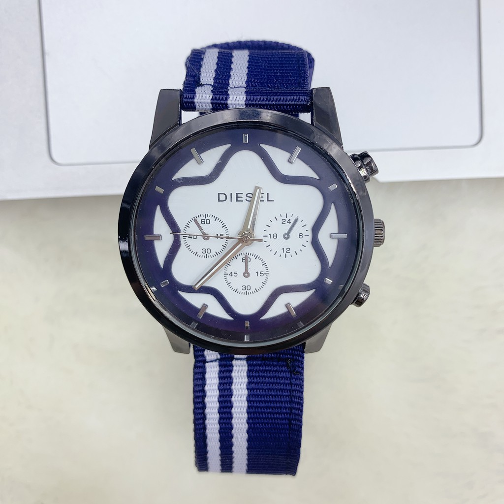 ✅COD JAM TANGAN PRIA CANVAS KOREA FASHION JAM TANGAN MURAH WATCH ANTI AIR TANGGAL PRIA M12