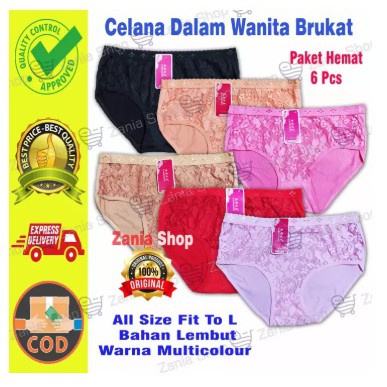 Celana Dalam Wanita Brukat Sexy Kaidiqimei