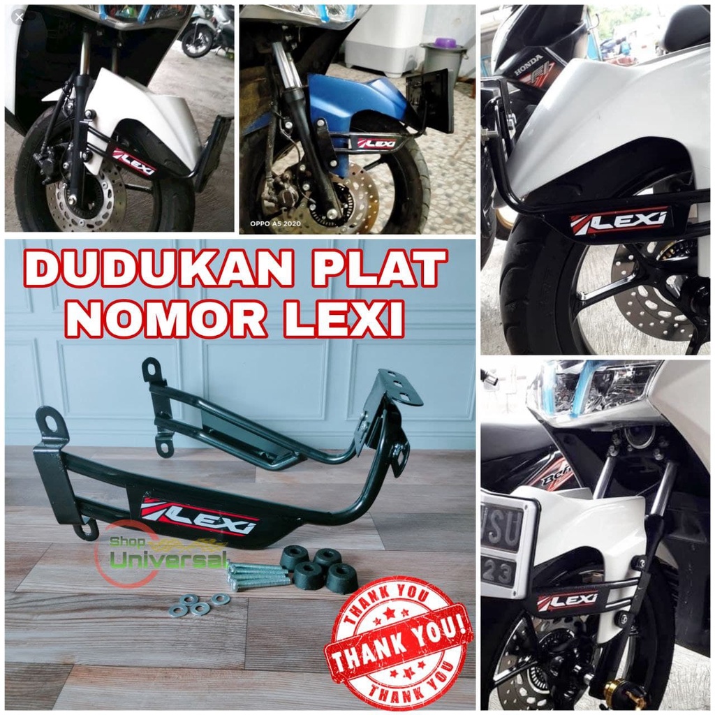 Dudukan Plat nomor Yamaha lexi bahan kokoh Aksesoris Motor-A03
