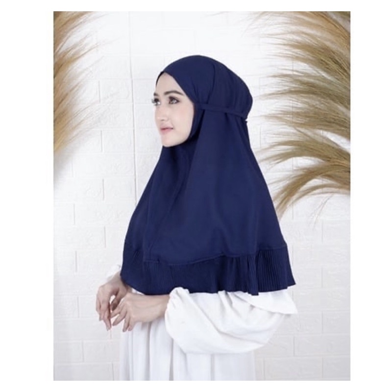 Hijab bergo tali plisket maryam / diamond bergo remple