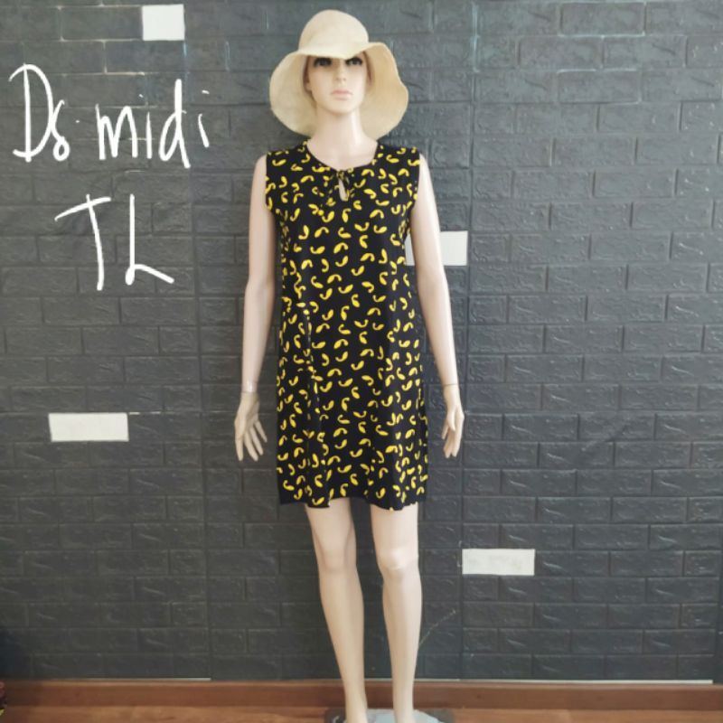 daster batik mini tanpa lengan