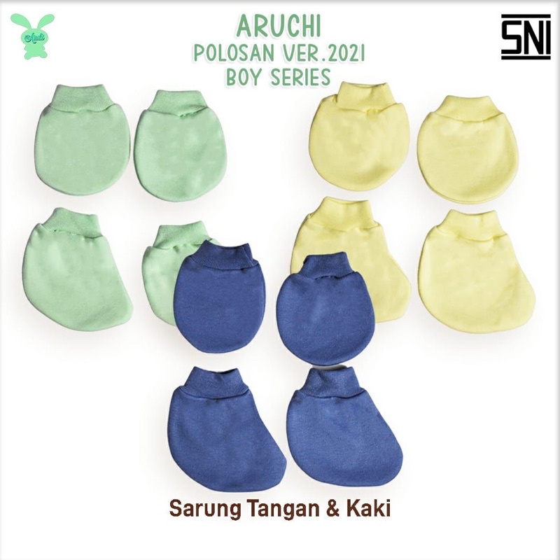 Aruchi Sarung Tangan Kaki / Mitten &amp; Booties / STK (3 pasang)