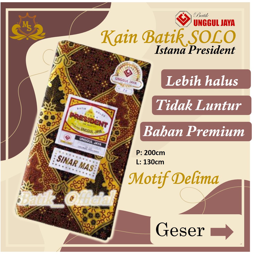 Kain Batik Solo Premium Sewek Jarik Jarek Pengantin Sidomukti Batik Halus Asli Panjang Motif Delima