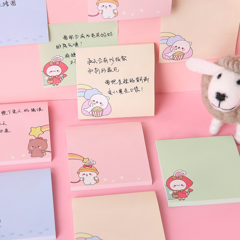 100 Lembar Stiker Kertas Gambar Kartun Hewan Gaya Jepang Untuk Dekorasi