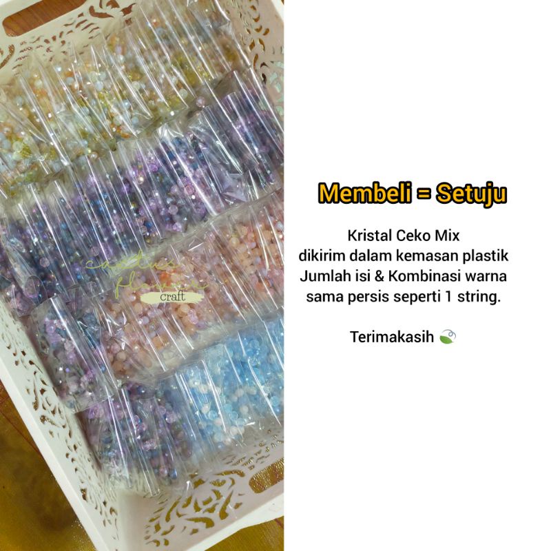 Kristal Ceko Mix warna
