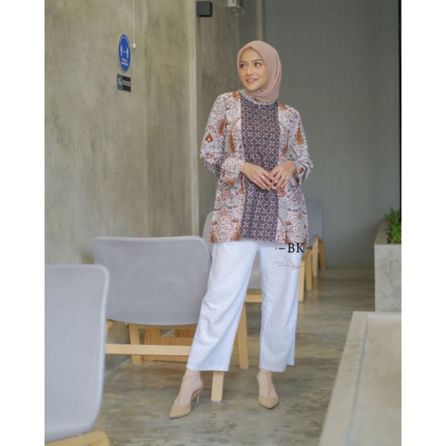 BLOUSE BATIK MODERN MATARAM || ATASAN WANITA || SERAGAM KERJA || M-L-XL-XXL