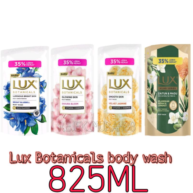 LUX BOTANICALS SABUN MANDI CAIR 825ML VELVET JASMINE/SAKURA BLOOM/HIJAB SERIES 825ML