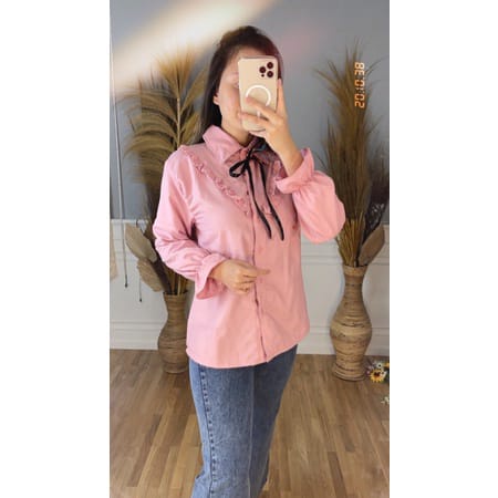 BEFAST - ZEC OOTD Wanita Blouse KIMJIE / Haruka Blouse / Blouse Wanita Dengan Pita / Blouse Kerja