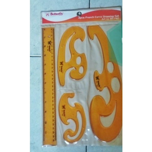 

Mal Lingkar / Mal Kuping Gajah / Drawing Set / Penggaris Sablon